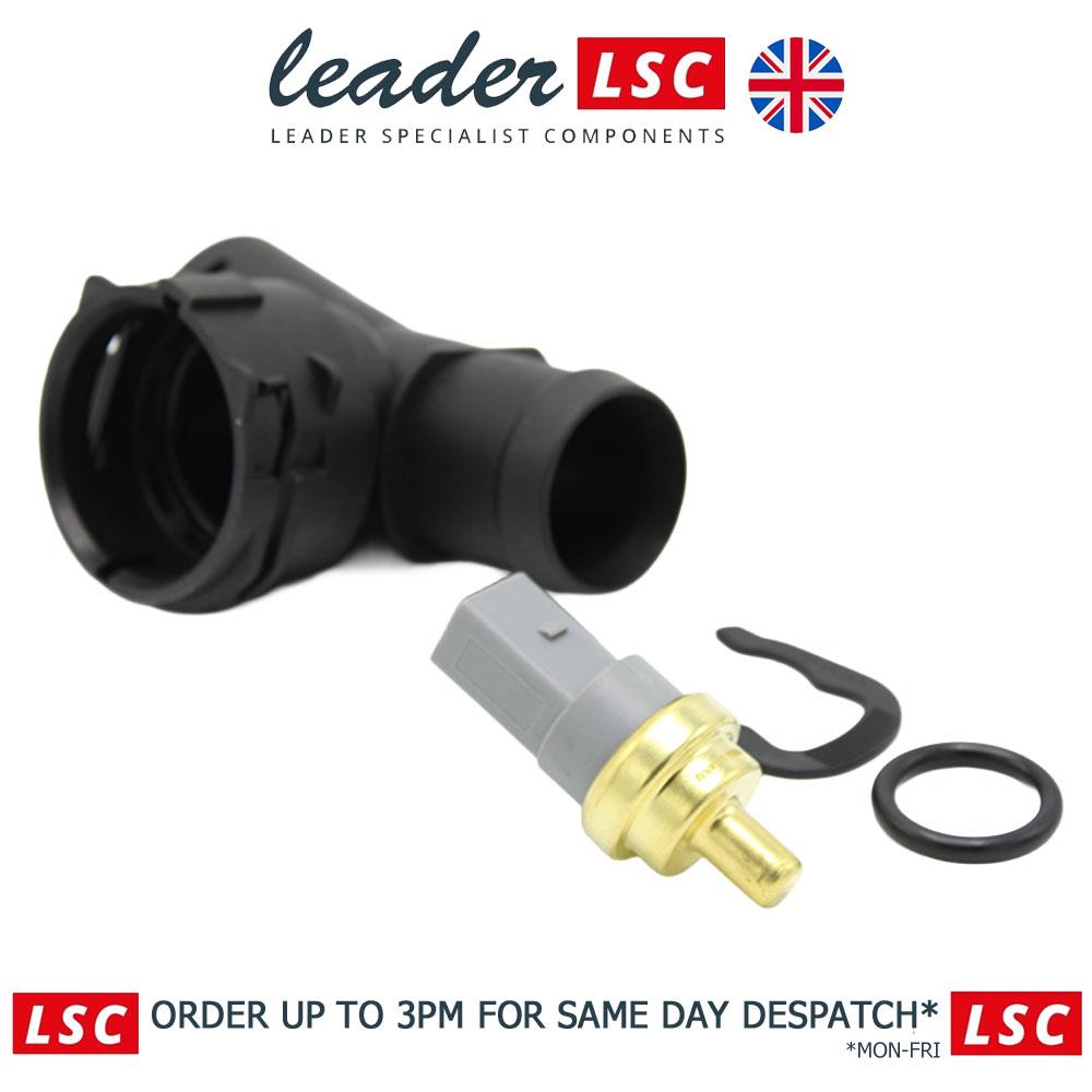 LSC 5Q0122291T : Lower Right Radiator Coolant Flange with Temperature Sensor and Seals - NEW - Image 10