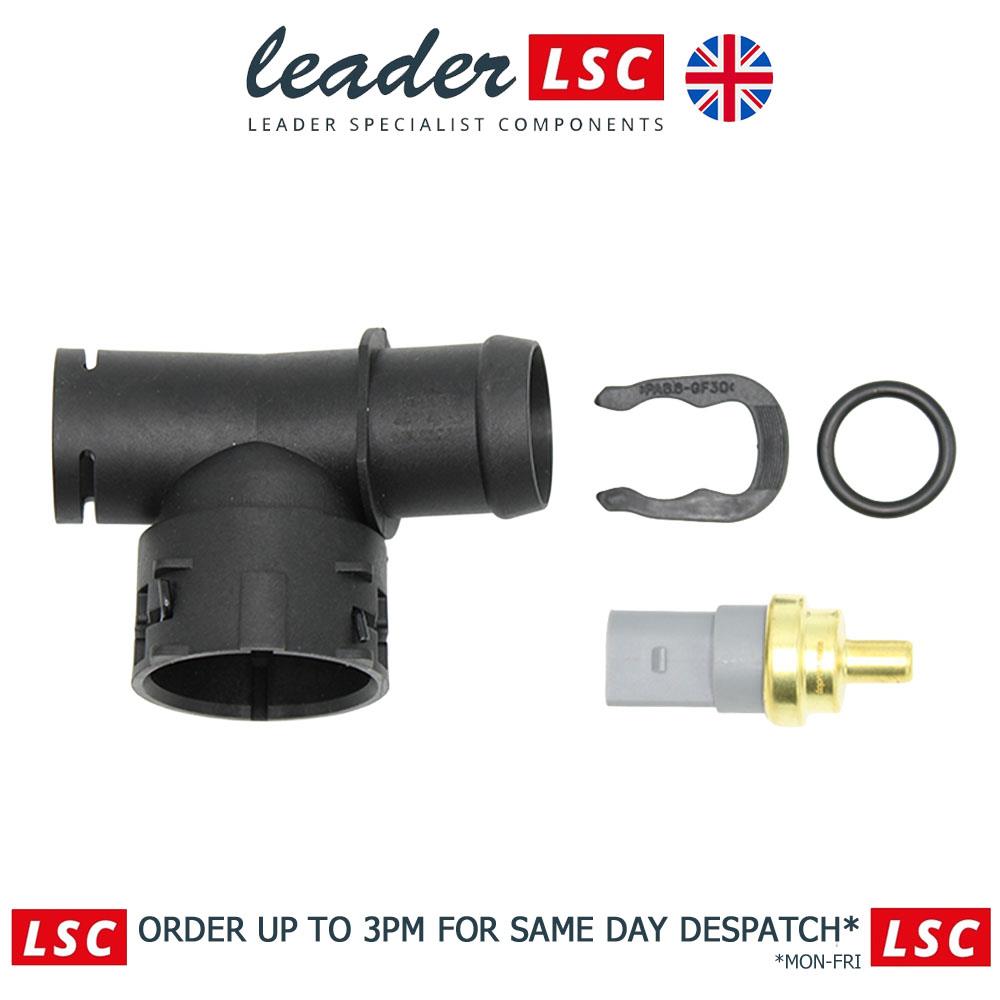 LSC 5Q0122291T : Lower Right Radiator Coolant Flange with Temperature Sensor and Seals - NEW - Image 6