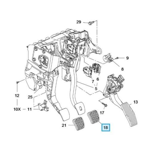 13281353 : BRAKE PEDAL RUBBER PAD / COVER - NEW - Image 11