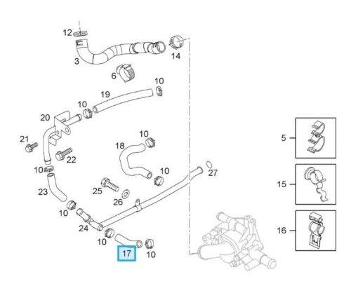 LSC 97300149 : Thermostat Bypass Hose - NEW from LSC - Image 11