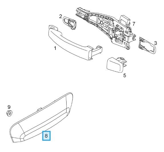 LSC 13188288 : Tailgate / Boot Handle & Opening Switch - NEW - Image 11