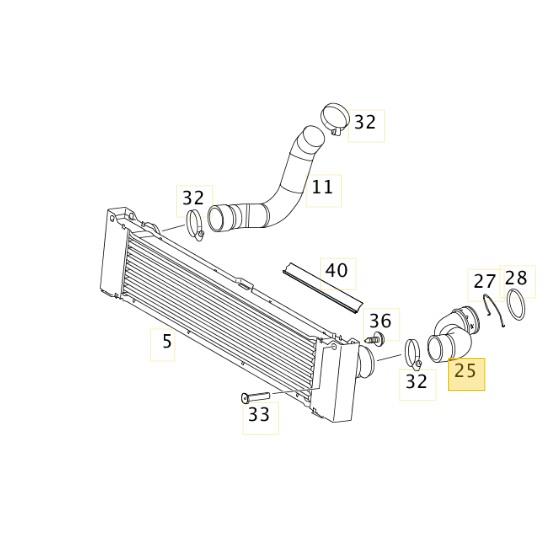 LSC 6395280982 : Turbo Intercooler Outlet Pipe Hose for Mercedes Vito Mixto CDi - NEW - Image 11