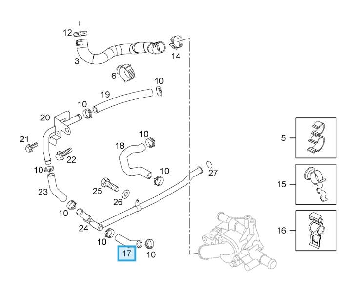 LSC 97300149 : Thermostat Bypass Hose - NEW - Image 11