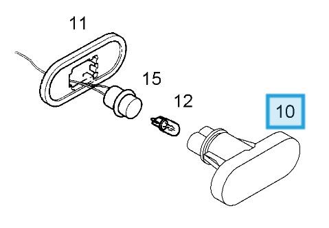 LSC 93161823 : GENUINE Side Repeater / Indicator Light / Lamp Lens - NEW - Image 11