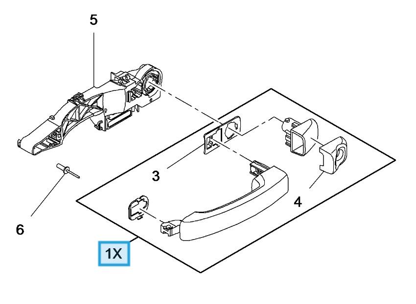 SUNNY　カートリッジY LSC 95526874: GENUINE Exterior Door Handle Repair Kit - NEW