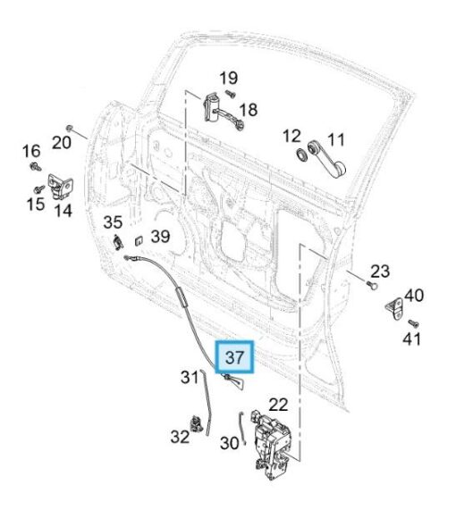 LSC 13186768 : GENUINE Front Door Inner Handle Release Cable - NEW