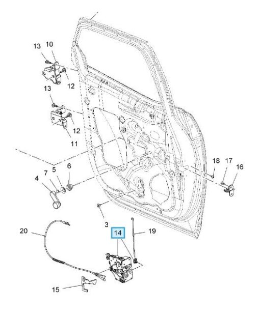 13432376 : GENUINE VAUXHALL REAR LEFT DOOR CENTRAL LOCKING MOTOR