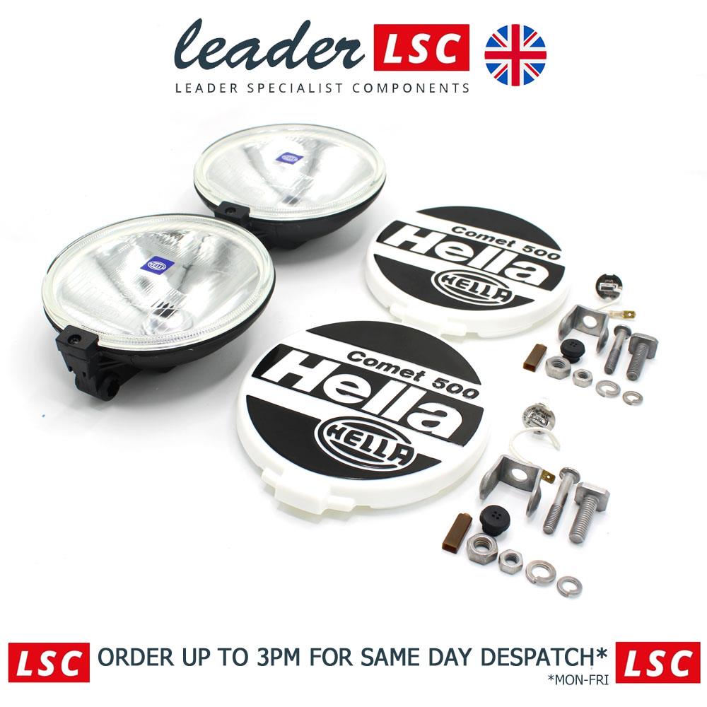 LSC 1F4005750101 : PAIR OF Genuine HELLA Comet 500 Spotlights. Halogen High Beam Lights with Caps, Bulbs and Swivelling Mounting Brackets - NEW - Image 8