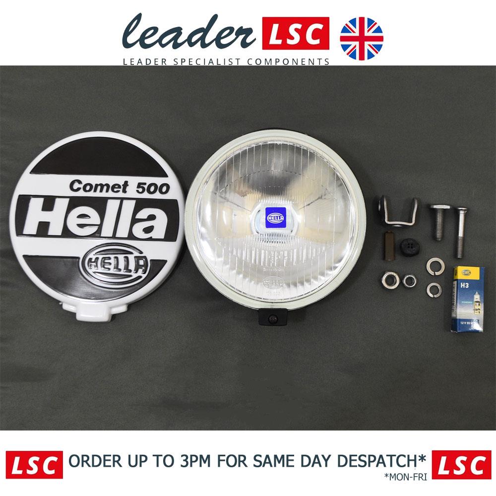 LSC 1F4005750101 : PAIR OF Genuine HELLA Comet 500 Spotlights. Halogen High Beam Lights with Caps, Bulbs and Swivelling Mounting Brackets - NEW - Image 11