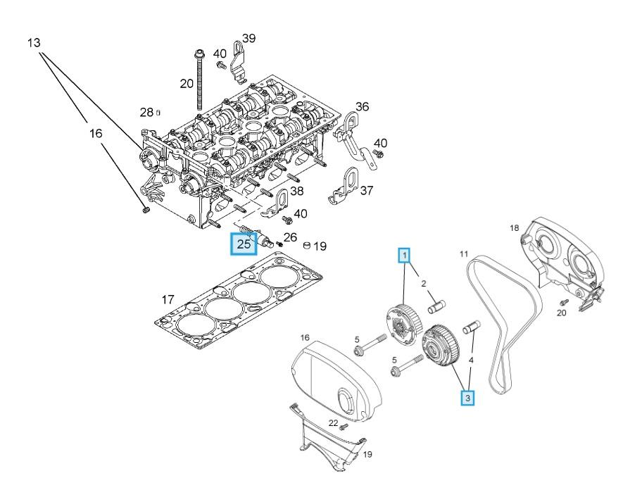 LSC 55567048 55567049 55567050 : GENUINE Camshaft Sprockets with Timing Adjuster Actuators and Solenoids (Full Kit) - NEW - Image 11