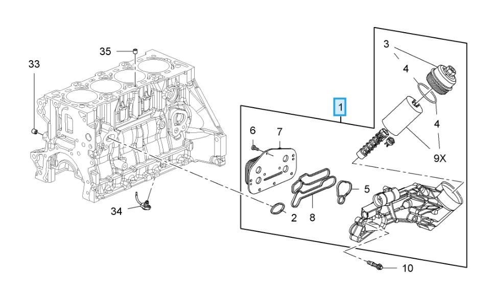LSC 25199751 : Engine Oil Cooler & Filter Housing - NEW - Image 11