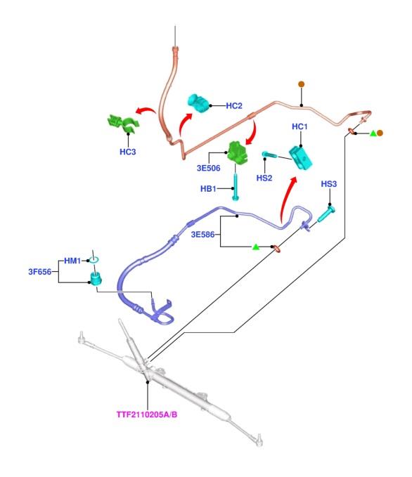 LSC 1764044 / 1583666 : High Pressure And Low Pressure Power Steering