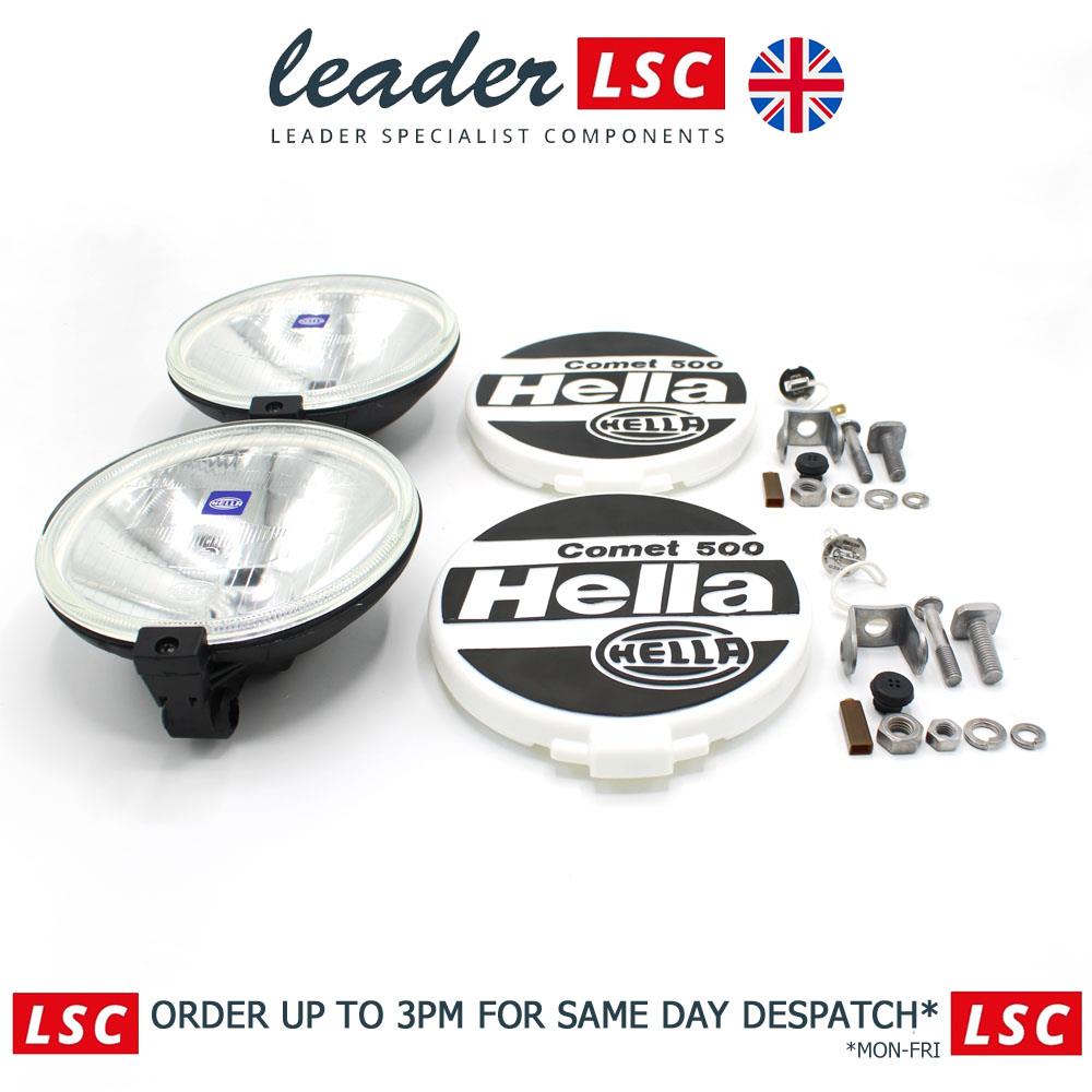 LSC 1F4005750101 : PAIR OF Genuine HELLA Comet 500 Spotlights. Halogen High Beam Lights with Caps, Bulbs and Swivelling Mounting Brackets - NEW - Image 9