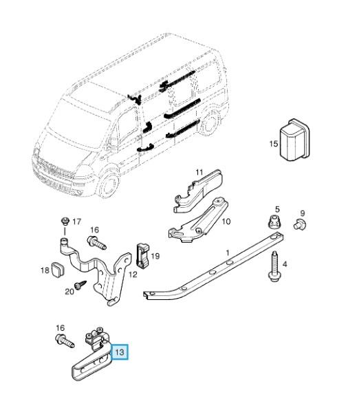 LSC 9160741 : Centre Left Hand Side Sliding Door Roller Rail Guide - NEW - Image 11