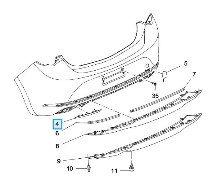 LSC 13370760 : GENUINE Vauxhall Astra J Mk6 Rear Bumper Reflector (Right Side) - NEW - Image 11