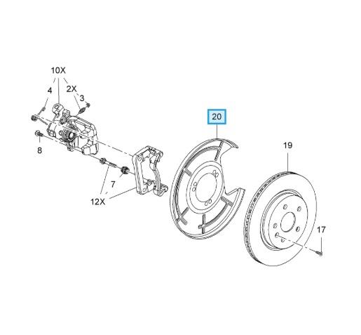 LSC 20941794 : GENUINE RHS Brake Disc Shield - NEW - Image 11