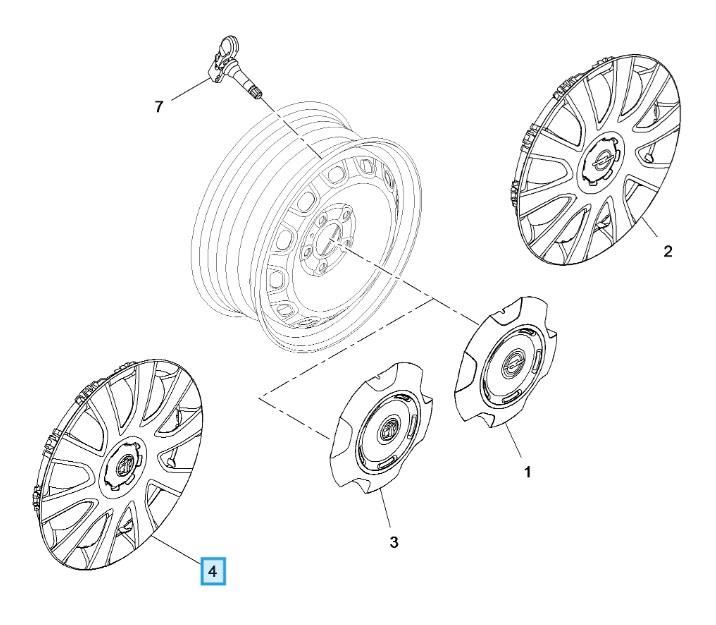 LSC 93866649 : GENUINE 16 inch Wheel Cover / Trim - NEW - Image 9