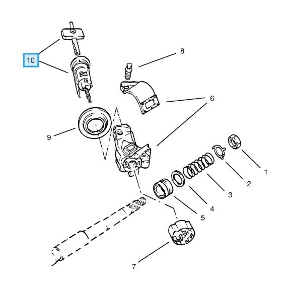 LSC 90140760 : Ignition Barrel and 2 Keys - NEW - Image 11