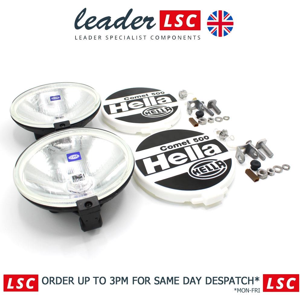 LSC 1F4005750101 : PAIR OF Genuine HELLA Comet 500 Spotlights. Halogen High Beam Lights with Caps, Bulbs and Swivelling Mounting Brackets - NEW - Image 10