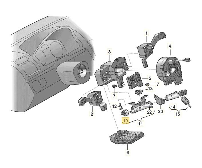 LSC 1K0905849B : Ignition Lock Starter Switch - NEW - Image 11