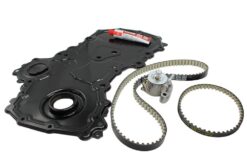 LSC 2631801 2011555 2301157 705.705 : Ford Oil Pump Drive Belt, Timing Belt Kit with Cover, Crankshaft Oil Seal and Red High Temperature Sealant Silicone Compound (315c) - NEW