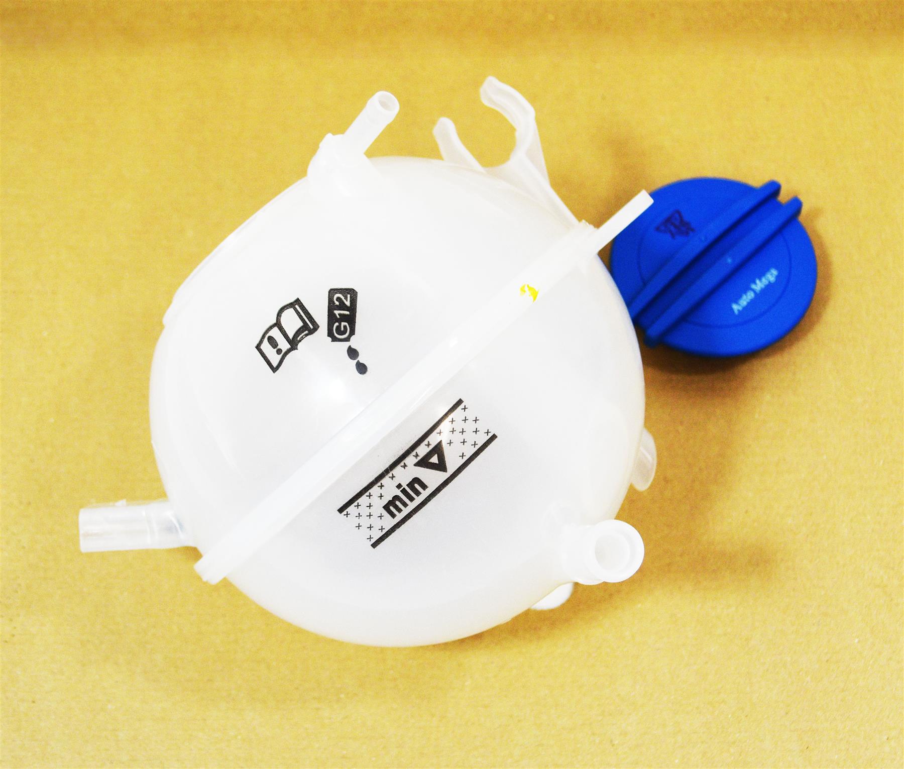 LSC 1K0121407A : Radiator Coolant Expansion Header Tank with Level Sensor and Cap - NEW