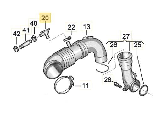 LSC 06A129101D : Engine Block Crankcase Breather PCV Boost Pressure Purge Valve - NEW - Image 11