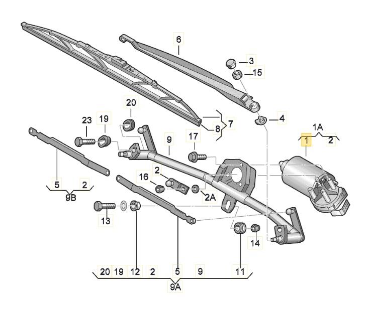 LSC 1C0955119 : Front Windscreen Wiper Motor - NEW - Image 11