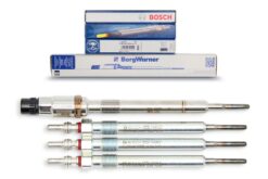 LSC 03L963319A 03L905061L : GENUINE Set of 4 Glow Plugs with Pressure Sensor for Audi Seat Skoda VW - NEW