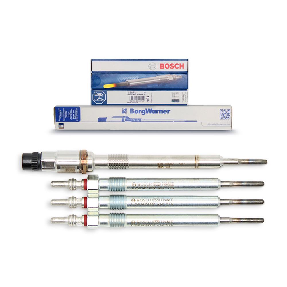 LSC 03L963319A 03L905061L : GENUINE Set of 4 Glow Plugs with Pressure Sensor for Audi Seat Skoda VW - NEW