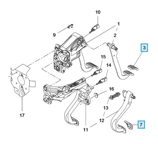 LSC 91159860 93862008 : Genuine OEM Pedal Rubber Pads Covers - NEW - Image 11