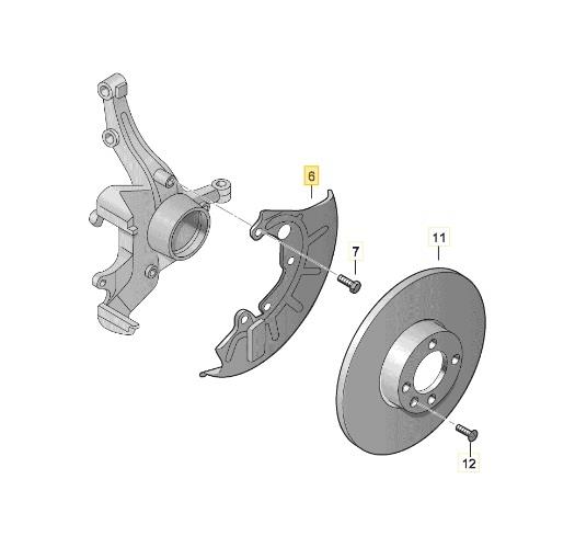 LSC 1J0615312A : Pair of Front Brake Disc Backing Plates Dust Covers Splash Guards - NEW - Image 11