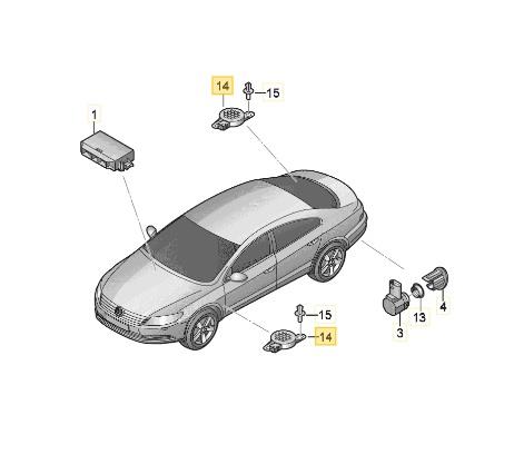 LSC 8E0919279 : Warning Alarm / Buzzer for PDC / Parking / Reversing Sensors - NEW - Image 11