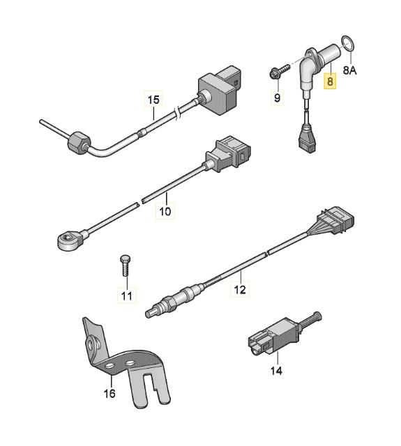 LSC 06A906433L : Crankshaft RPM Speed Position Pulse Sensor - NEW - Image 11