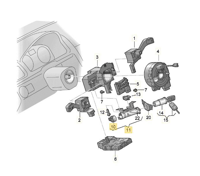 LSC 1K0905851B : Ignition Housing Steering Lock - NEW - Image 11