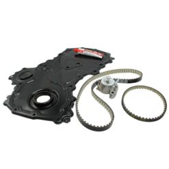 LSC 2631801 2011555 2301157 705.705 : Ford Oil Pump Drive Belt, Timing Belt Kit with Cover, Crankshaft Oil Seal and Red High Temperature Sealant Silicone Compound (315c) - NEW