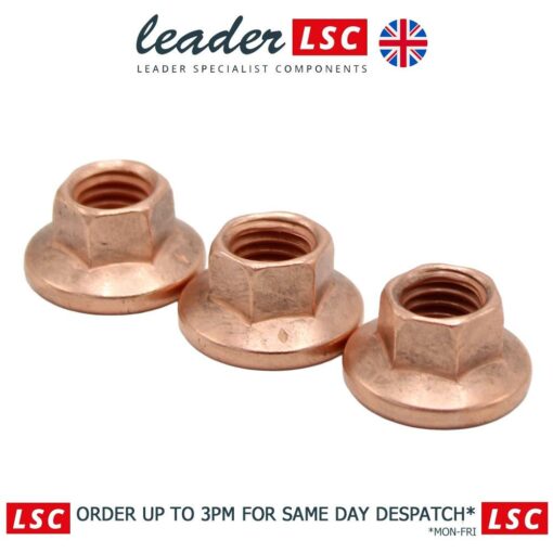 3 x 90502418 - M8 Manifold Nuts with 10mm Hex Head / Spanner - NEW - Image 9