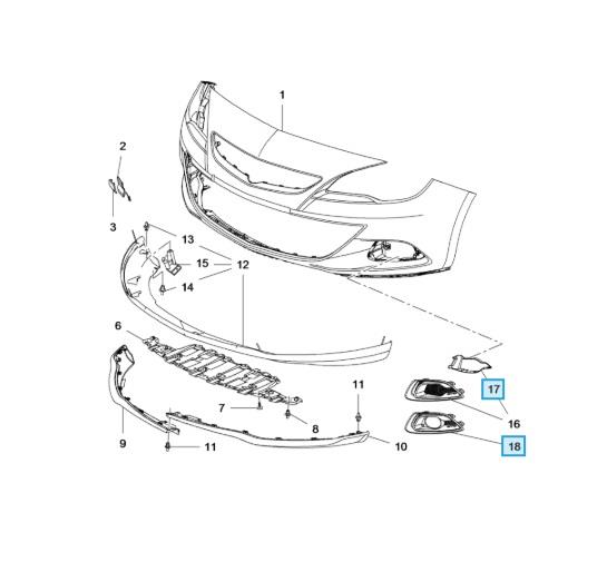 LSC 13352325 : GENUINE Left Hand Side Bumper / Fog Light Moulding - NEW - Image 11