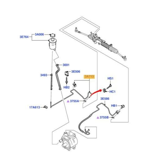 LSC 1583666 : Low Pressure Power Steering Hose for Ford Transit - NEW - Image 11