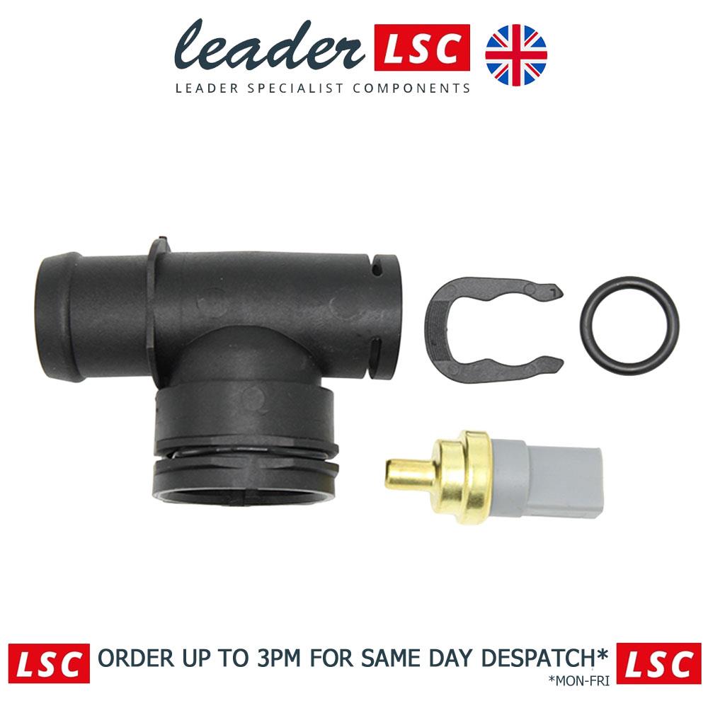 LSC 5Q0122291T : Lower Right Radiator Coolant Flange with Temperature Sensor and Seals - NEW - Image 7