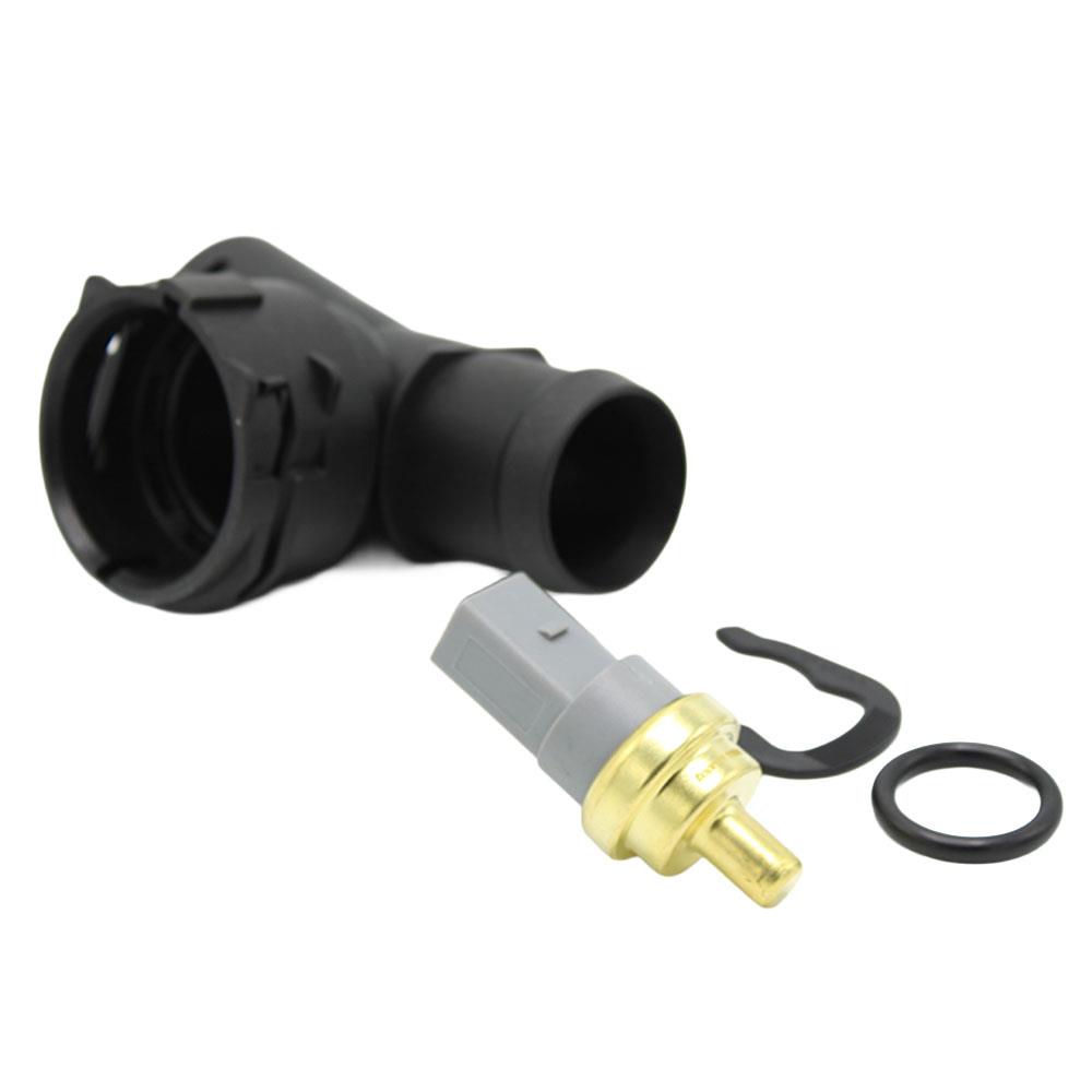 LSC 5Q0122291T : Lower Right Radiator Coolant Flange with Temperature Sensor and Seals - NEW - Image 4