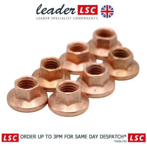 7 x 90502418 - M8 Manifold Nuts with 10mm Hex Head / Spanner - NEW - Image 9