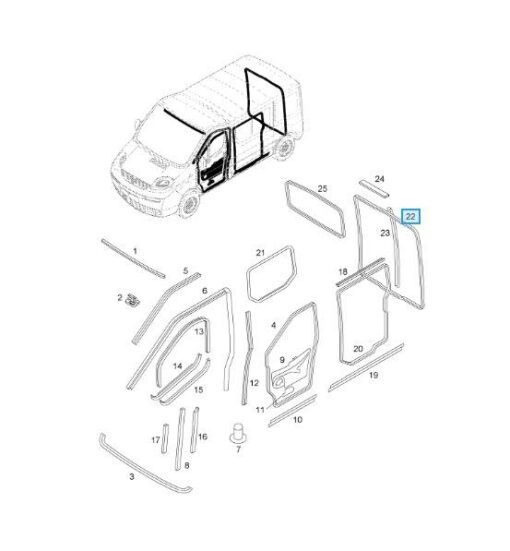 LSC 91169059 : GENUINE High Top Back / Rear Door Seal / Weatherstrip - NEW - Image 11