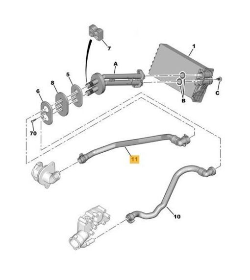 LSC 6466VJ : GENUINE Radiator Hose for Citroen Peugeot - NEW - Image 11