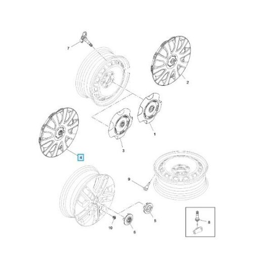 LSC 93866649 : Genuine Set of 4 16" Wheel Cover Trims - NEW - Image 11