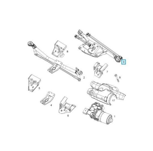 LSC 93179151 : GENUINE Front Windscreen Wiper Linkage / Rods / Mechanism (RHD) - NEW - Image 11