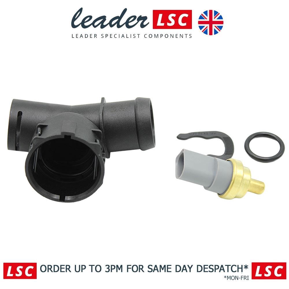 LSC 5Q0122291T : Lower Right Radiator Coolant Flange with Temperature Sensor and Seals - NEW - Image 8