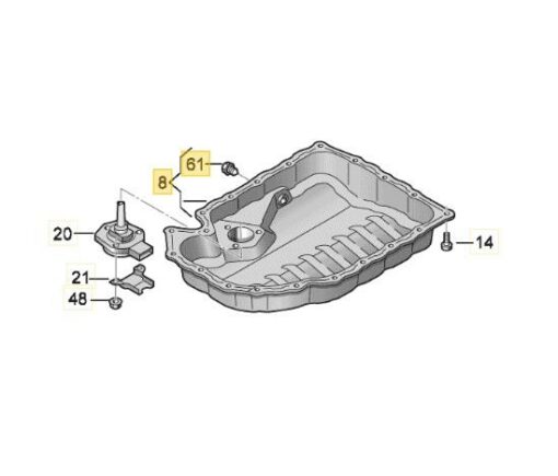 LSC 06J103600AF : Lower Oil Pan Sump with Sensor Hole - NEW - Image 11