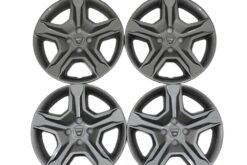 LSC 403155853R : GENUINE Set of 4 x 16 inch 5 Spoke Silver Wheel Trim Covers for Dacia Sandero - NEW