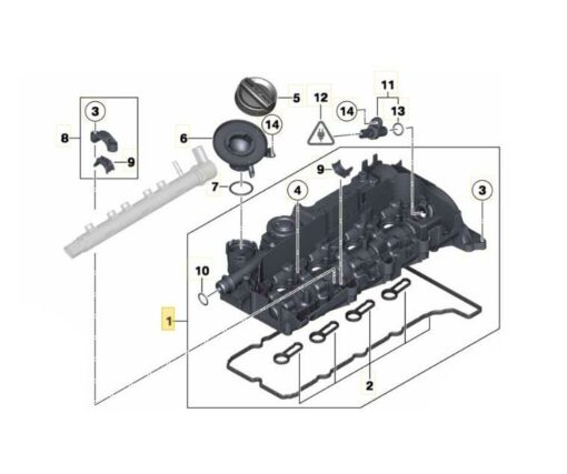 LSC 11128589941 : Cylinder Head Cover with Gaskets - NEW - Image 11